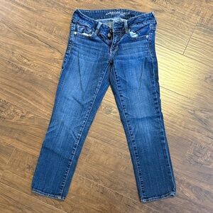 American Eagle Outfitters Dark Blue Ankle Jeans